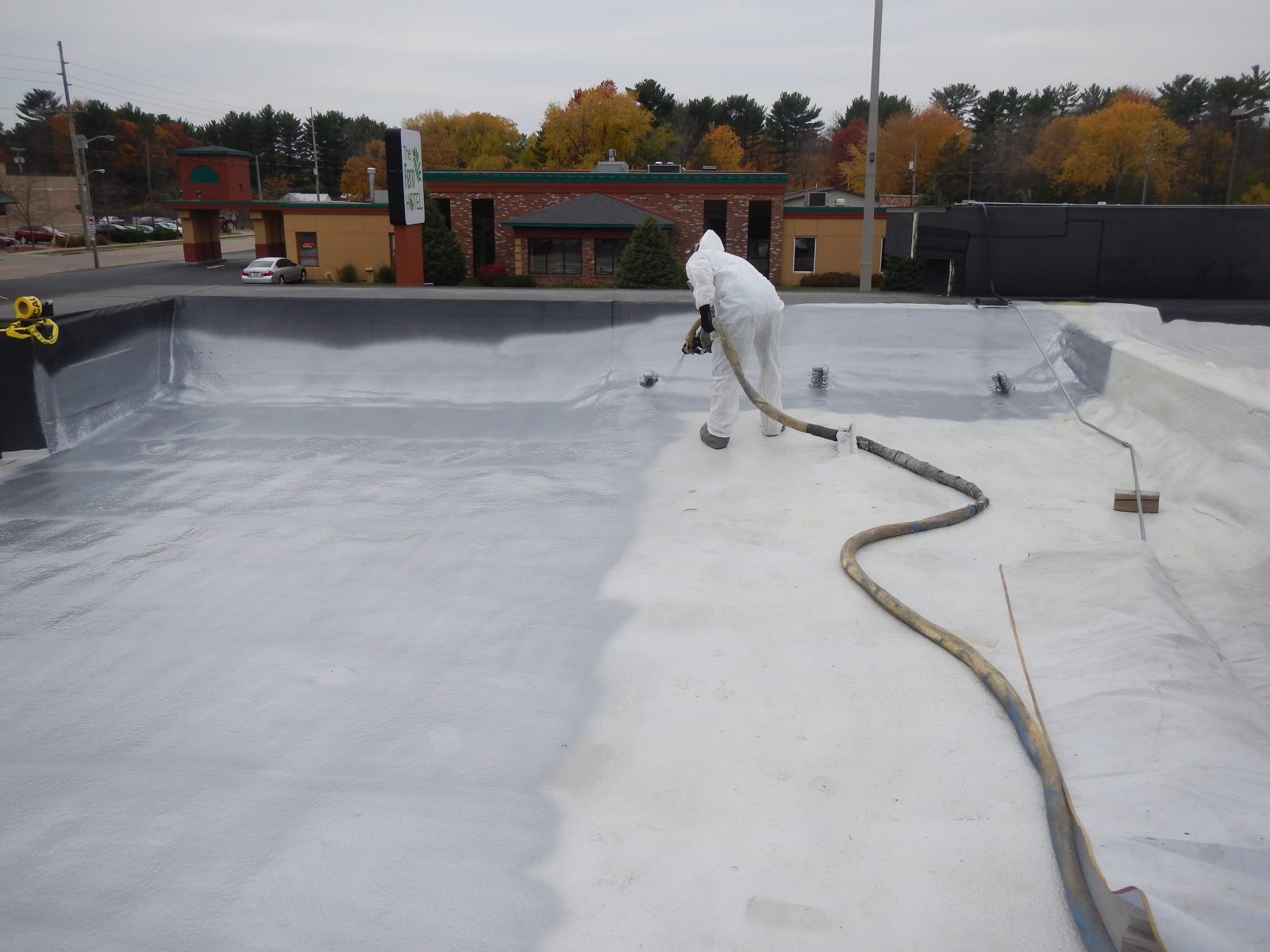 Metal roof coating — Roof job 07